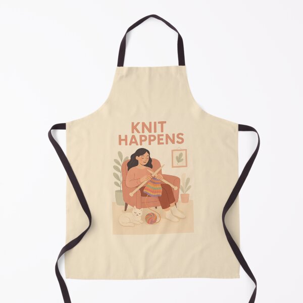 Item preview, Knit Happens Knitting Watercolor Illustration Creative Hobby Craft designed and sold by Annika Shurafa.