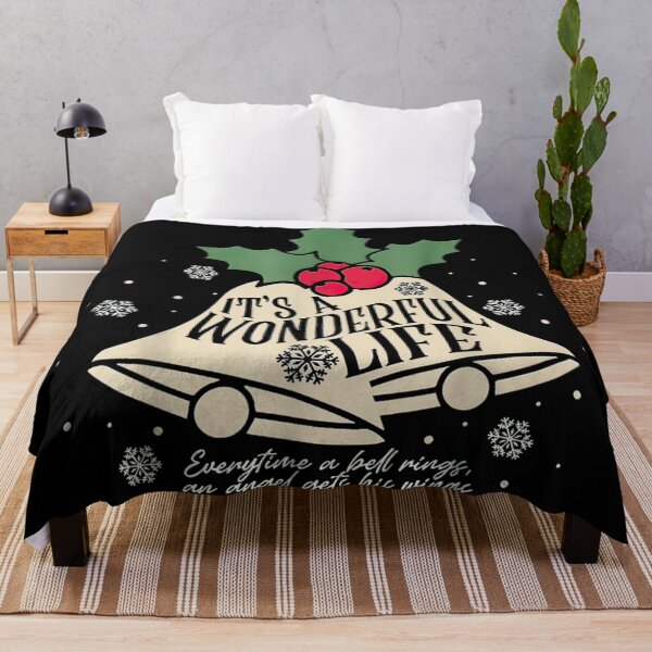 Item preview, Wonderful Life Movie Quote Christmas Bells Holly Vintage Design designed and sold by SaboCollita.
