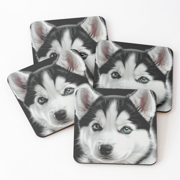 Item preview, Beautiful husky puppy in modern detailed vector design. designed and sold by MissYouONLY.