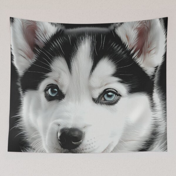 Item preview, Beautiful husky puppy in modern detailed vector design. designed and sold by MissYouONLY.