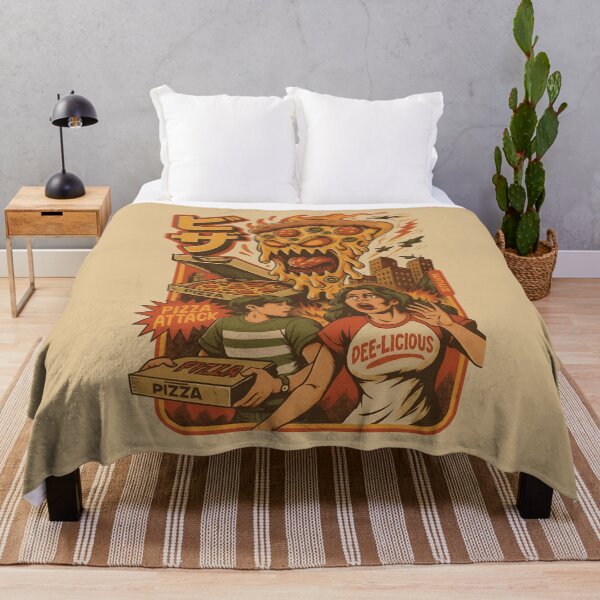 Item preview, Pizza Attack – A Kaiju Food Tribute in Retro Manga Style designed and sold by WAUZ.