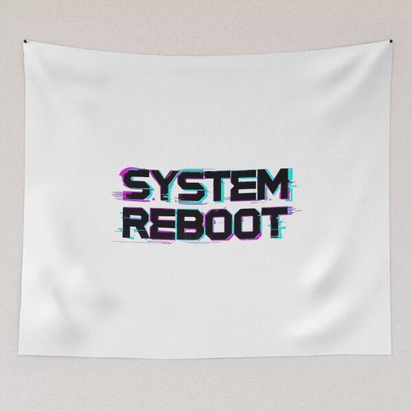 Item preview, SYSTEM REBOOT — Glitch Cyberpunk Y2K Tee designed and sold by EcoArtTees.