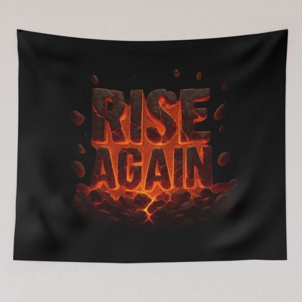 Item preview, Rise Again - Volcanic Stone Typography designed and sold by MKreative Studio.