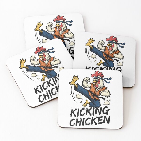 Item preview, Kung Fu Kicking Chicken Cartoon Art designed and sold by tollaru.