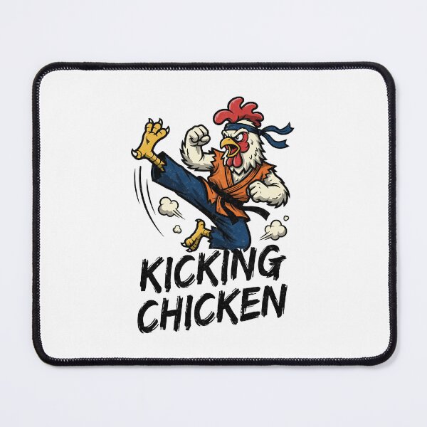 Item preview, Kung Fu Kicking Chicken Cartoon Art designed and sold by tollaru.