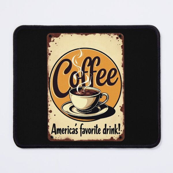 Item preview, Vintage Coffee Sign – Retro Café Artwork designed and sold by DesignsDominus.