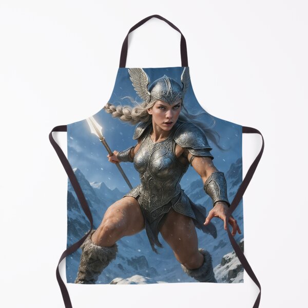 Item preview, Fierce sparklingsilver Valkyrie snow warrior designed and sold by CathryneDelamort.