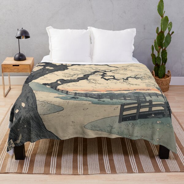 Item preview, Misty Spring Plum Blossom Grove – Edo Ukiyo-e Japanese Landscape designed and sold by Vandy Fullam.