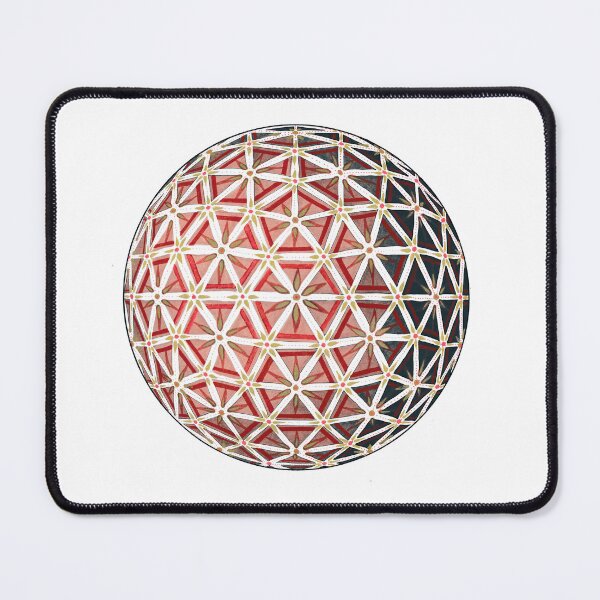Item preview, Geometric Mandala Sphere – Red & Gold Energy Flow designed and sold by Portal Mandalas.
