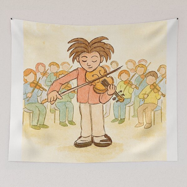 Item preview,  Violonist  - The Bevilaqua original Ink variation #1 designed and sold by Helios Be. Lavsh.
