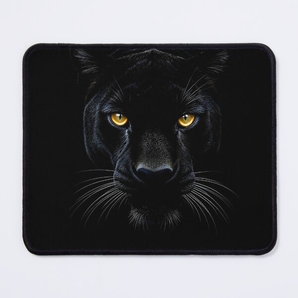 Item preview, Black Panther With Golden Eyes – Luxury Wildlife Art | Gold-Foil Details, Dramatic Shadow Portrait designed and sold by ColorSplash123.