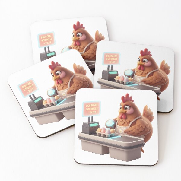 Item preview, Funny Chicken Cashier Supermarket Checkout Clerk designed and sold by vk09.