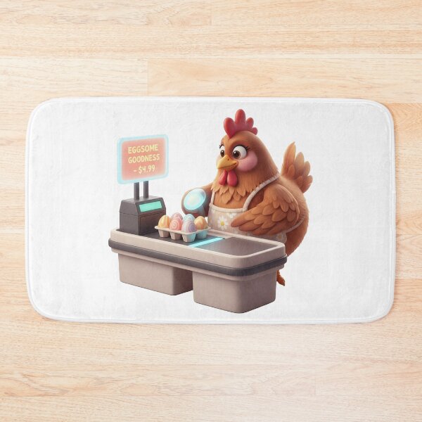 Item preview, Funny Chicken Cashier Supermarket Checkout Clerk designed and sold by vk09.