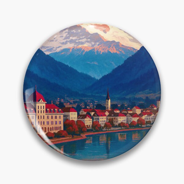 Item preview, Interlaken in Switzerland. Vintage travel poster designed and sold by Steffani Lehmann.