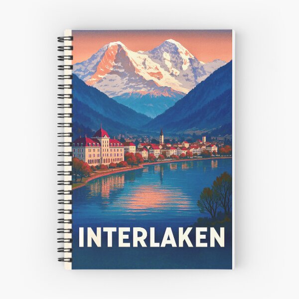 Item preview, Interlaken in Switzerland. Vintage travel poster designed and sold by Steffani Lehmann.