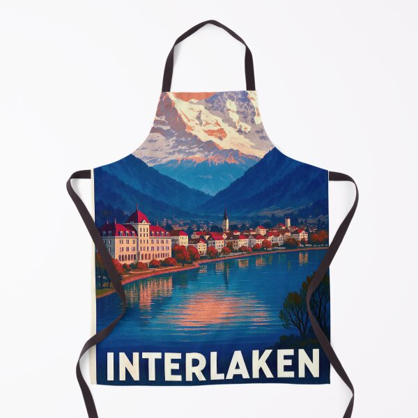 Item preview, Interlaken in Switzerland. Vintage travel poster designed and sold by Steffani Lehmann.