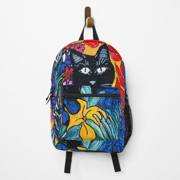 Item preview, Black Cat in the Garden – Mystical Nature Art designed and sold by Nikkiart24.redbubble.com.