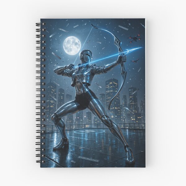 Item preview, Sparklingsilver silver archer city moon drones designed and sold by CathryneDelamort.