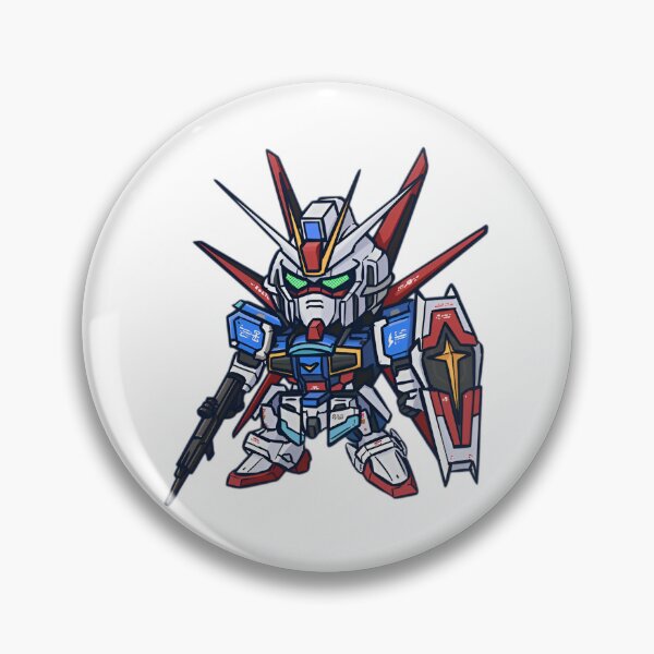 Item preview, Chibi Mecha Striker — SD Armored Robot Warrior with Shield designed and sold by Dyan4.