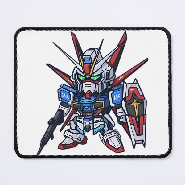 Item preview, Chibi Mecha Striker — SD Armored Robot Warrior with Shield designed and sold by Dyan4.