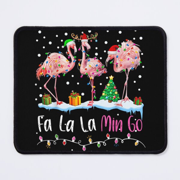 Item preview, Fa La La Min Go Flamingos Christmas Lights Tropical Holiday Pun designed and sold by HenikaPonko.