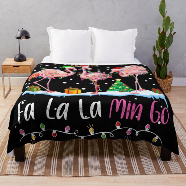 Item preview, Fa La La Min Go Flamingos Christmas Lights Tropical Holiday Pun designed and sold by HenikaPonko.
