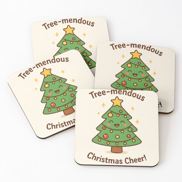 Item preview, Tree-mendous Christmas Cheer by Modern Mojo | Cute Christmas Tree Pun Art | Festive Holiday Design designed and sold by Modern-Mojo.