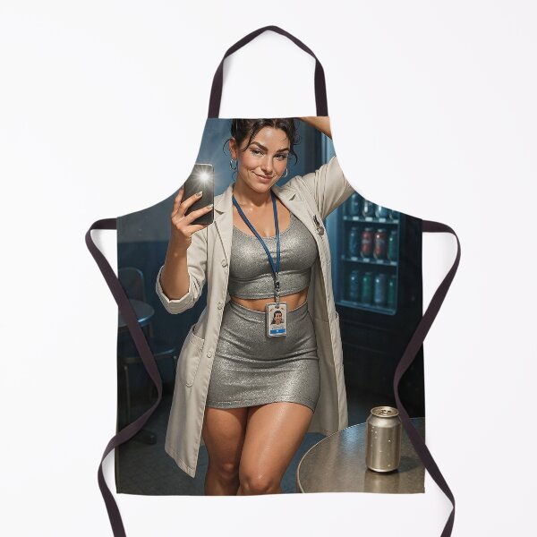 Item preview, Eli Reid sparklingsilver lab coat selfie breakroom designed and sold by CathryneDelamort.