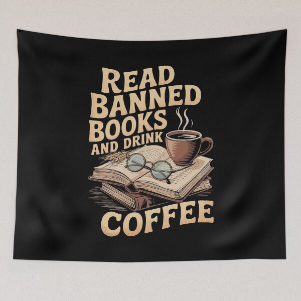 Item preview, Reading Banned Books Coffee  designed and sold by CombatTask.