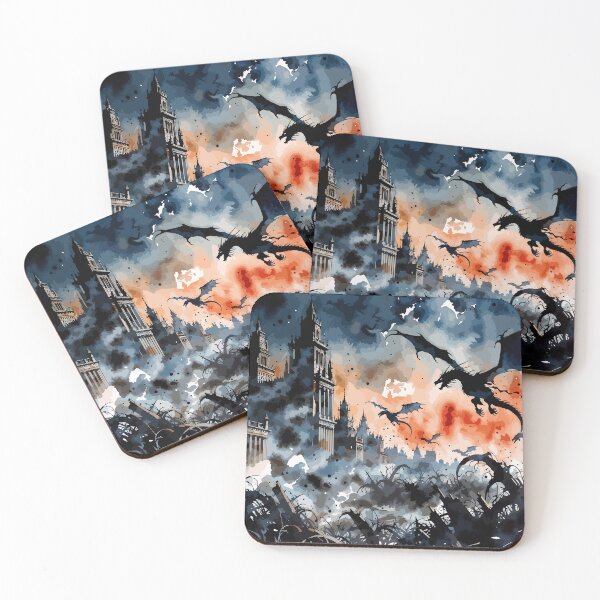 Item preview, Dragons Over a Fatansy Gothic City designed and sold by Anvc-Art.