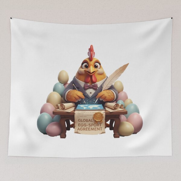 Item preview, Funny Chicken CEO Signing Global Egg Sport Agreement designed and sold by vk09.