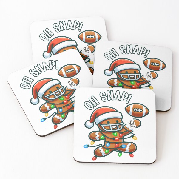 Item preview, Oh Snap Funny Gingerbread Man Football Christmas Player Lights Mishap designed and sold by YubitaLeLe.