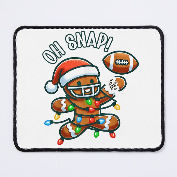 Item preview, Oh Snap Funny Gingerbread Man Football Christmas Player Lights Mishap designed and sold by YubitaLeLe.