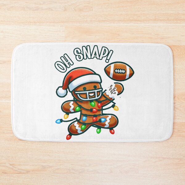 Item preview, Oh Snap Funny Gingerbread Man Football Christmas Player Lights Mishap designed and sold by YubitaLeLe.