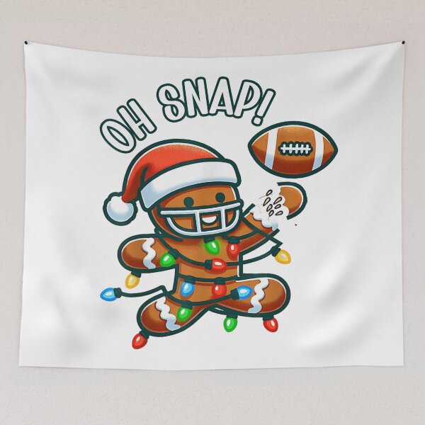 Item preview, Oh Snap Funny Gingerbread Man Football Christmas Player Lights Mishap designed and sold by YubitaLeLe.