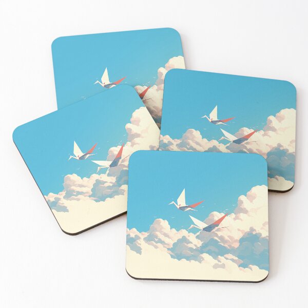 Item preview, Origami Flight: Two Paper Cranes in Cloudy Sky designed and sold by Christian Weiss.