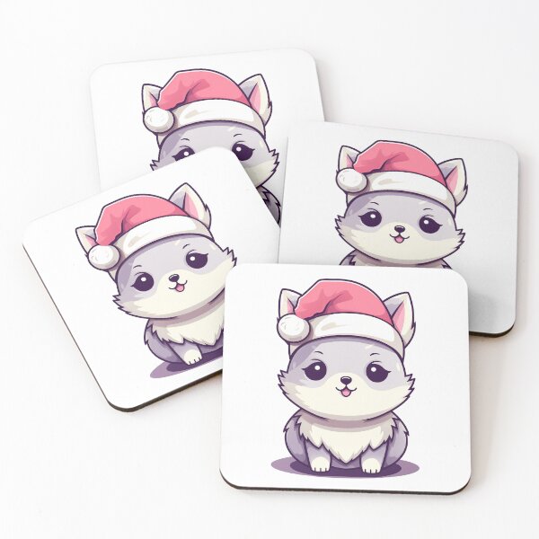 Item preview, Cute Christmas cat wearing a Santa hat designed and sold by WizardOfPrompts.