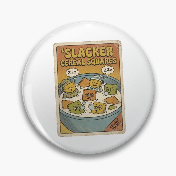 Item preview, Slacker Cereal Squares — Retro Sleepy Cartoon Bowl Art designed and sold by MTeesGA.