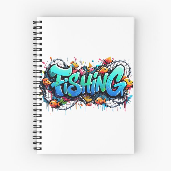 Item preview, Graffiti Splash: Vibrant Cartoon Fishing Graphic designed and sold by newvisionart191.