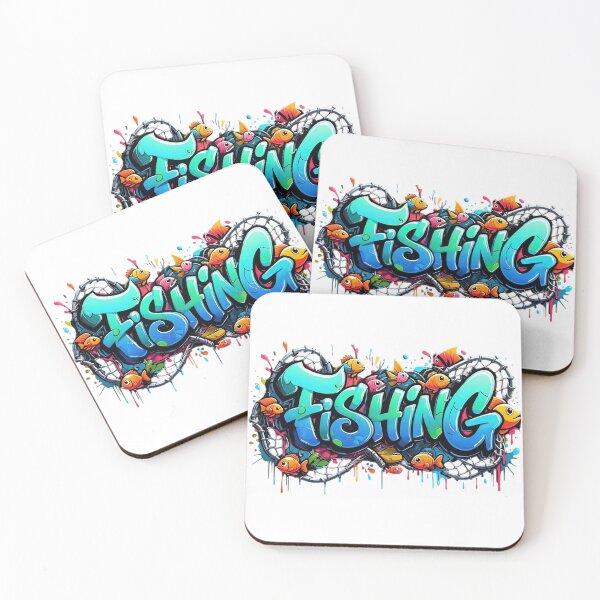 Item preview, Graffiti Splash: Vibrant Cartoon Fishing Graphic designed and sold by newvisionart191.