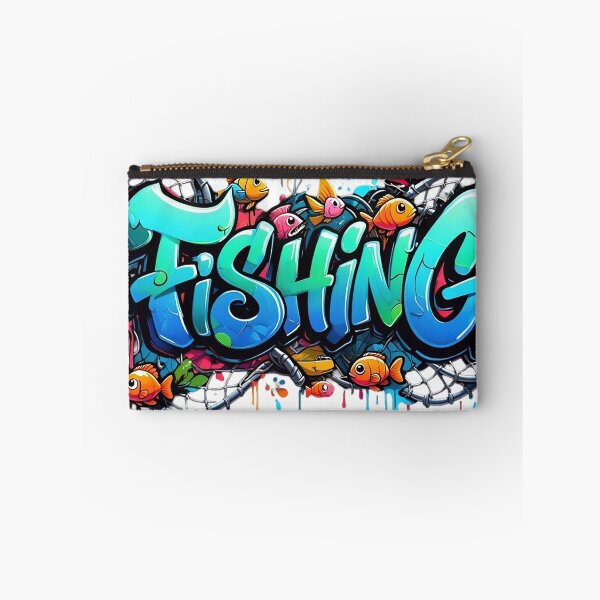 Item preview, Graffiti Splash: Vibrant Cartoon Fishing Graphic designed and sold by newvisionart191.