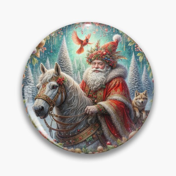 Item preview, Santa Riding a Horse designed and sold by M-Y-A-R-T-.