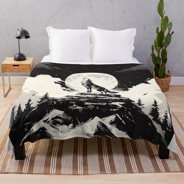 Item preview, Night Howl: Wolf on Cliff Under Full Moon designed and sold by Christian Weiss.