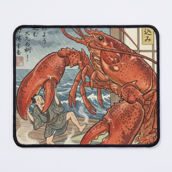 Item preview, Vegetarian Justice - Lobster - Ukiyo-E Style designed and sold by MindPrint Studio.