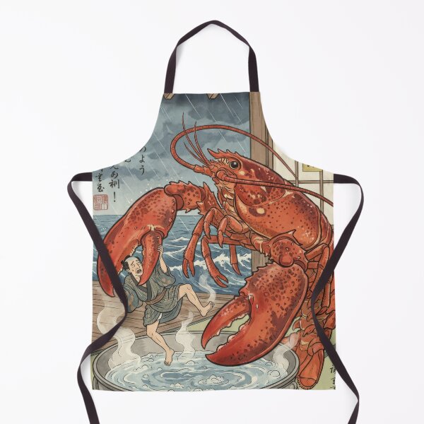 Item preview, Vegetarian Justice - Lobster - Ukiyo-E Style designed and sold by MindPrint Studio.