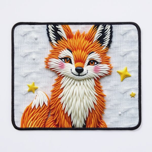 Item preview, Scandinavian Embroidered Fox – Cozy Snowy Forest Design designed and sold by MiraLumeStudio.