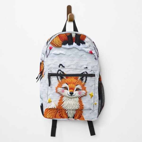 Item preview, Scandinavian Embroidered Fox – Cozy Snowy Forest Design designed and sold by MiraLumeStudio.