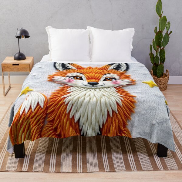 Item preview, Scandinavian Embroidered Fox – Cozy Snowy Forest Design designed and sold by MiraLumeStudio.