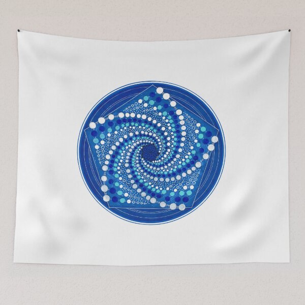 Item preview, Blue Spiral Mandala – Cosmic Geometry Flow designed and sold by Portal Mandalas.