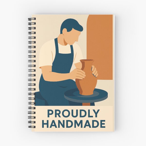 Item preview, Proudly Handmade Pottery Hobby Creative Craft Illustration designed and sold by Annika Shurafa.